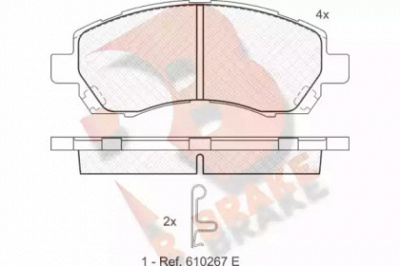 R BRAKE rb1318 -  Комплект тормозных колодок, дисковый тормоз